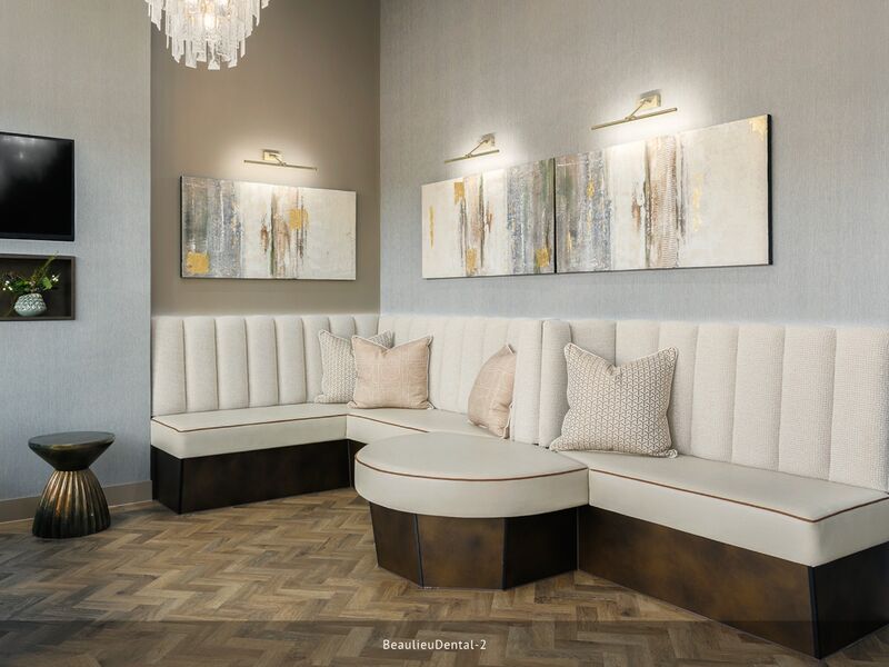 Banquette Manufacturing — Curved Channel-Tufted Seating