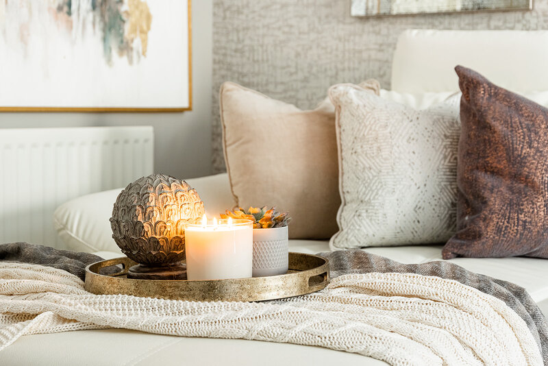 Neutral Living Space — Elegantly Upholstered