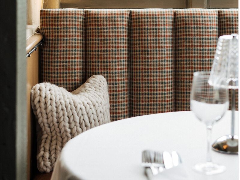 Booth Reupholstery — Tartan with Knit Accents